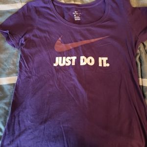 Nike "just do it" purple shirt
